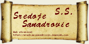 Sredoje Sanadrović vizit kartica